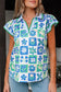 Blouses Floral Fusion Flutter Blouse