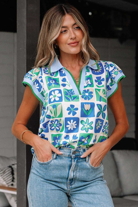 Blouses Floral Fusion Flutter Blouse