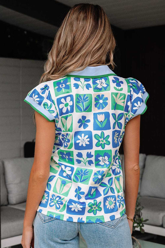 Blouses Floral Fusion Flutter Blouse