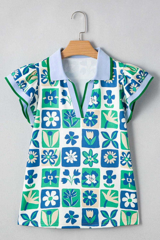 Blouses Floral Fusion Flutter Blouse