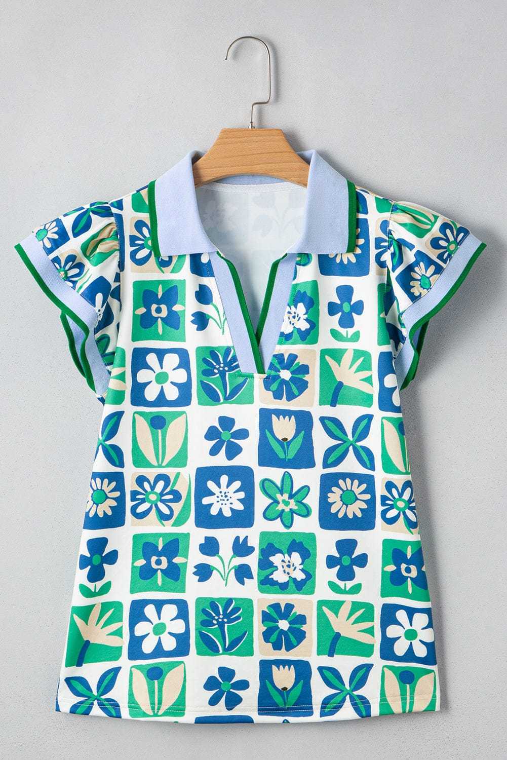 Blouses Floral Fusion Flutter Blouse