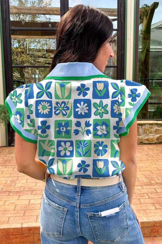 Blouses Floral Fusion Flutter Blouse