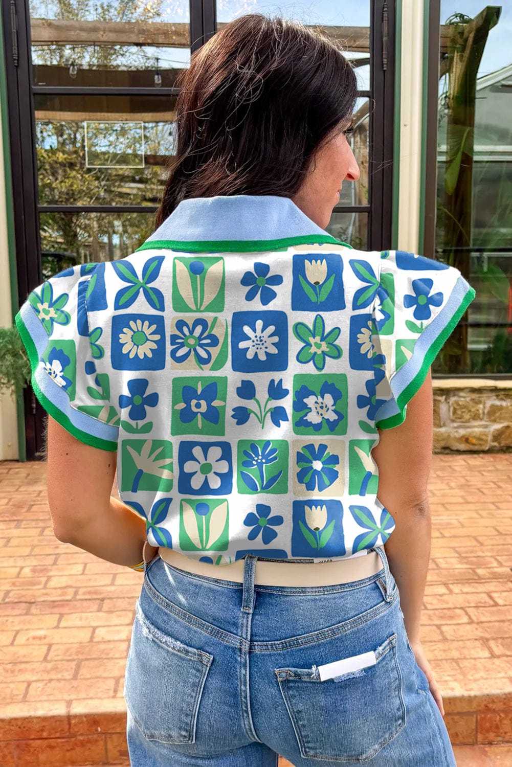 Blouses Floral Fusion Flutter Blouse