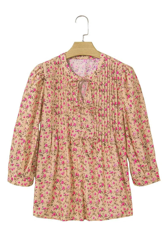 Blouses Floral Half Sleeve Blouse Top – Women’s Boho Casual Printed Blouse