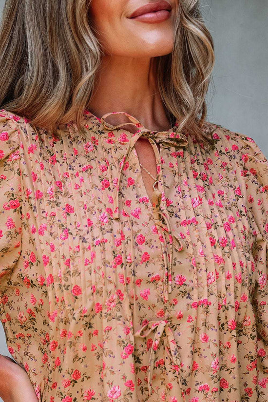 Blouses Floral Half Sleeve Blouse Top – Women’s Boho Casual Printed Blouse