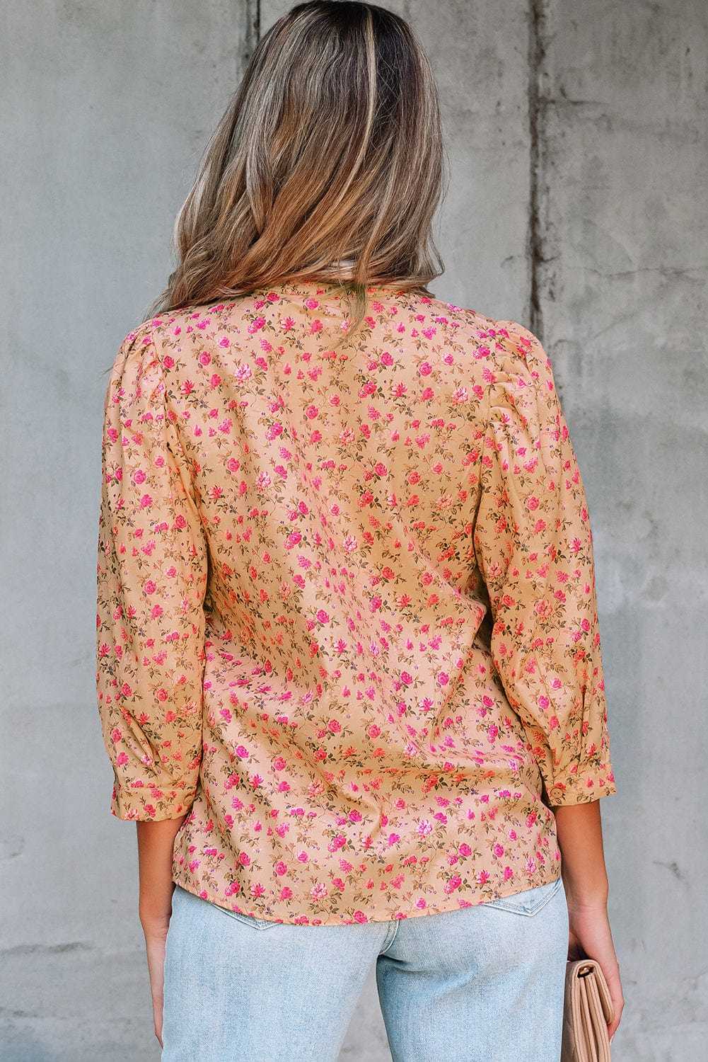 Blouses Floral Half Sleeve Blouse Top – Women’s Boho Casual Printed Blouse