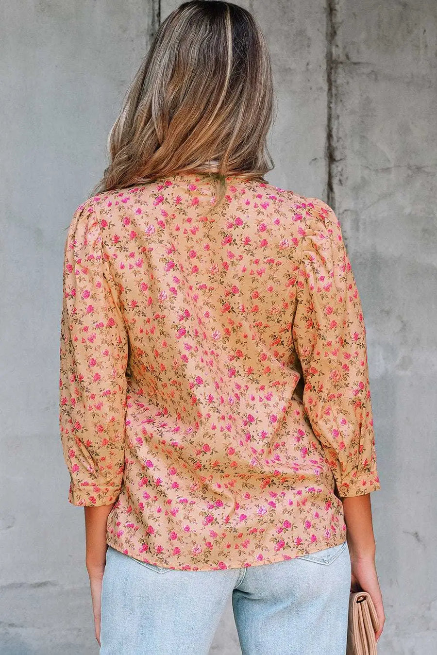 Blouses Floral Half Sleeve Blouse Top – Women’s Boho Casual Printed Blouse