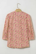 Blouses Floral Half Sleeve Blouse Top – Women’s Boho Casual Printed Blouse