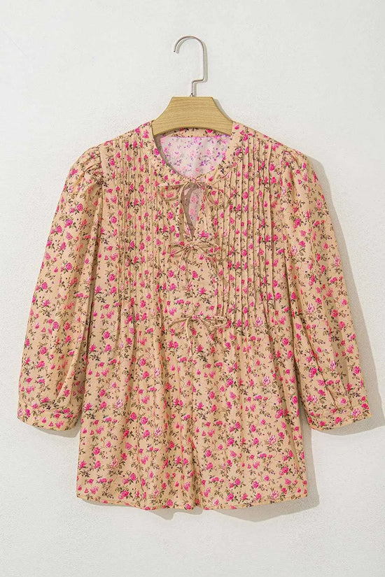 Blouses Floral Half Sleeve Blouse Top – Women’s Boho Casual Printed Blouse