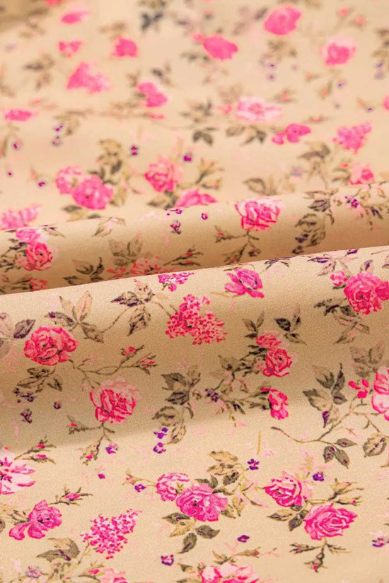 Blouses Floral Half Sleeve Blouse Top – Women’s Boho Casual Printed Blouse