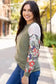 Blouses Floral Mosaic Ribbed Blouse