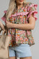 Blouses Floral Tiered Ruffle Blouse – Elegant & Lightweight Ruffled Sleeve Top