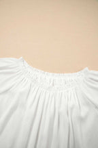 Blouses Frosted Lace Off-Shoulder Top - Feminine Elegance