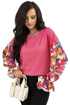 Blouses Garden Glam Ribbed Top