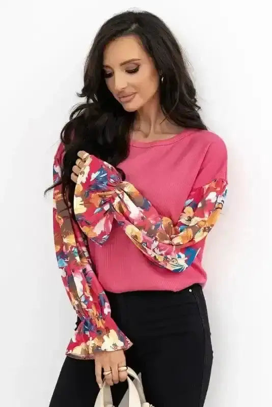 Blouses Garden Glam Ribbed Top