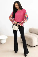 Blouses Garden Glam Ribbed Top