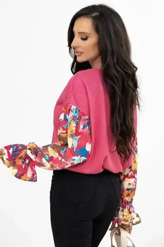 Blouses Garden Glam Ribbed Top