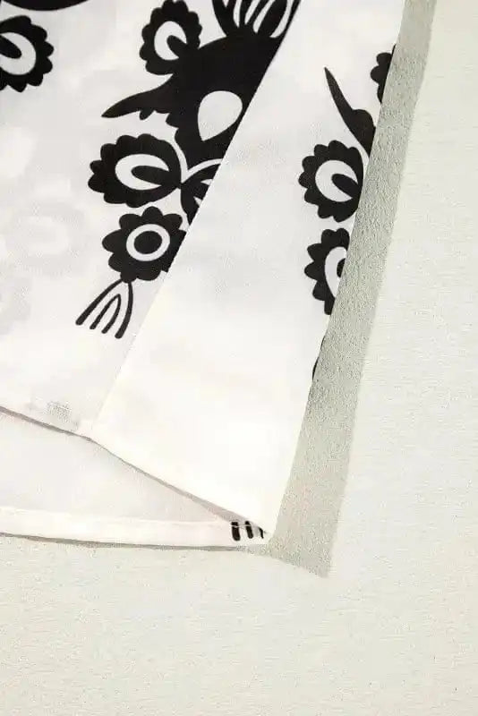 Blouses Geometric Glamour Quarter-Sleeve Top