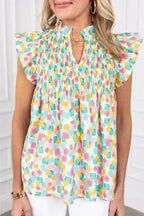 Blouses Green / S / 100%Polyester Pistachio Pizzazz Peplum Blouse