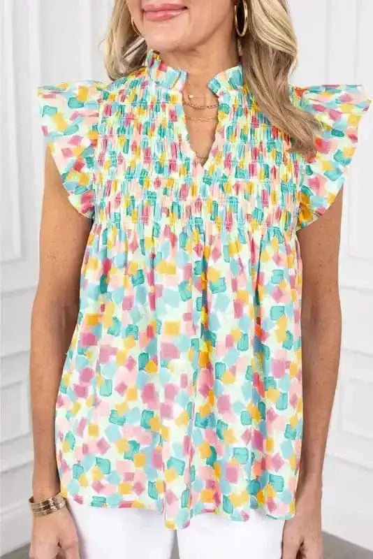 Blouses Green / S / 100%Polyester Pistachio Pizzazz Peplum Blouse