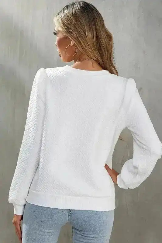 Blouses Ivory Elegance Textured Top