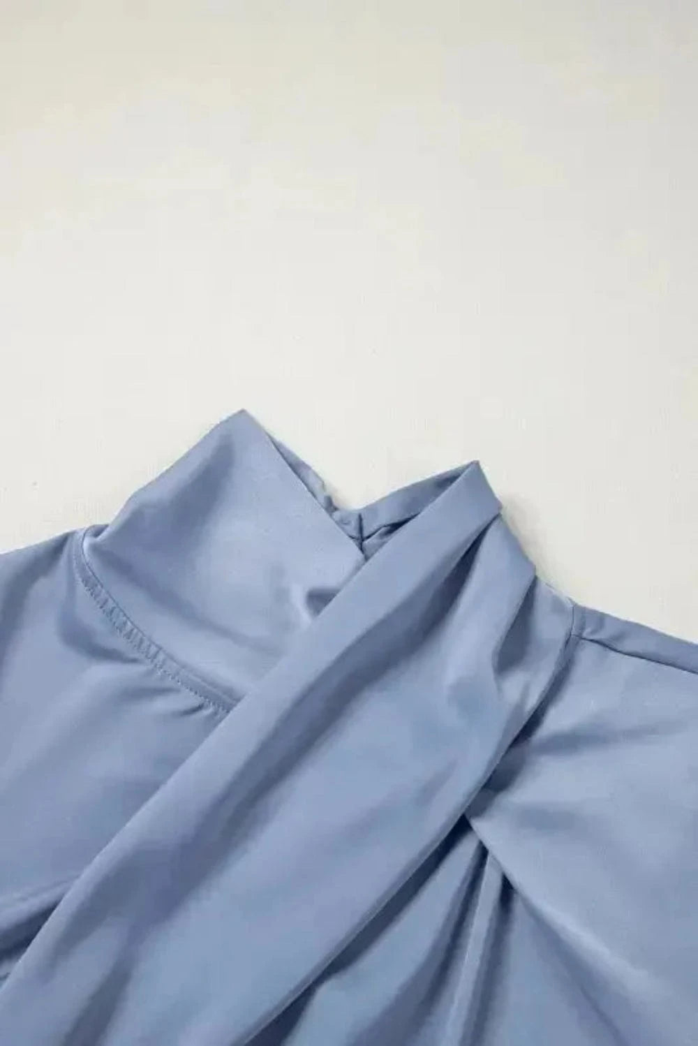 Blouses Ivy Asymmetric Blouse - Pleated Turtleneck Bell Sleeve