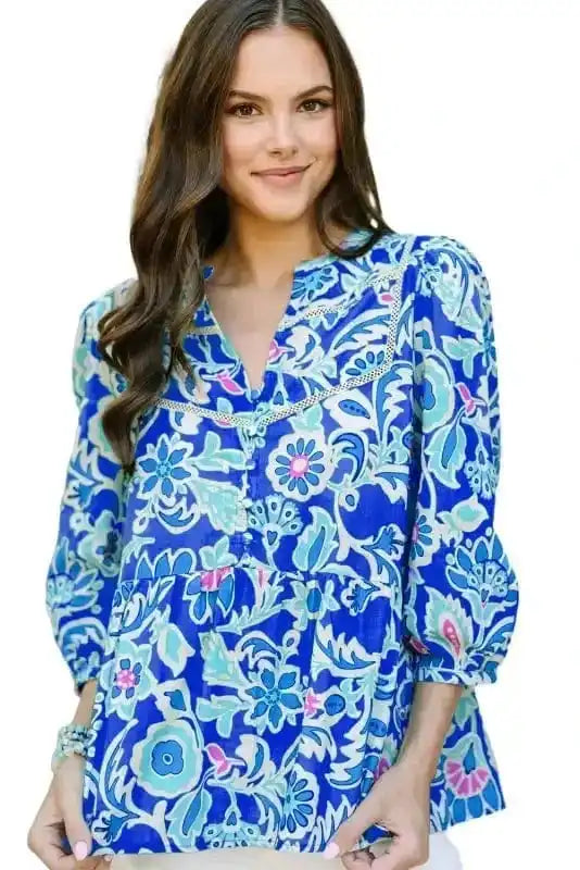 Blouses Lace & Petals Bracelet Sleeve Blouse