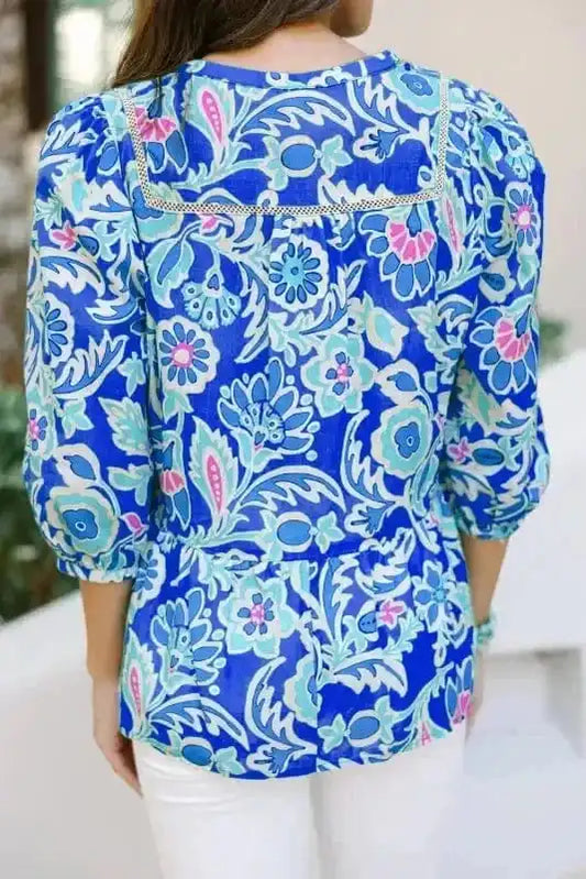 Blouses Lace & Petals Bracelet Sleeve Blouse