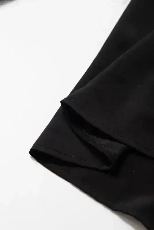 Blouses Lace Sleeves Blouse - Black