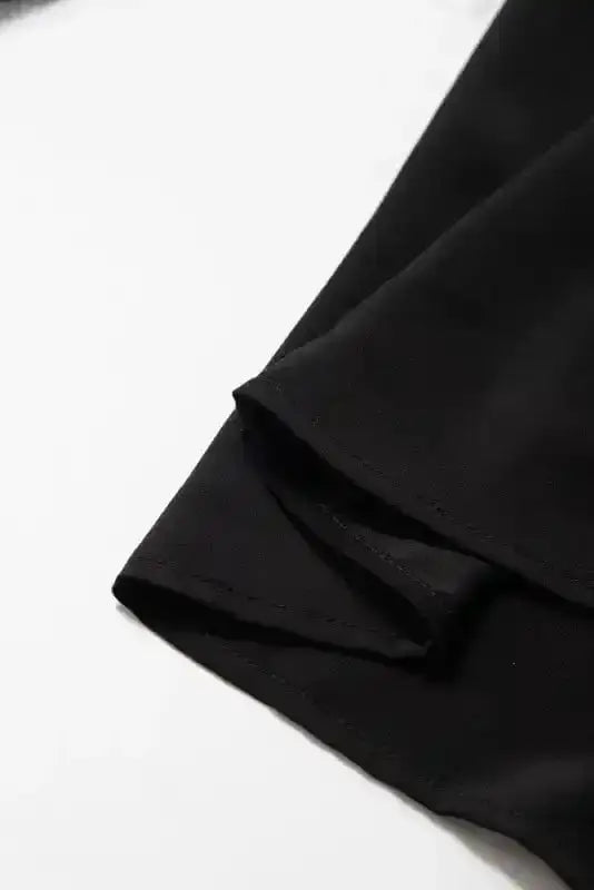 Blouses Lace Sleeves Blouse - Black