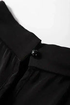 Blouses Lace Sleeves Blouse - Black