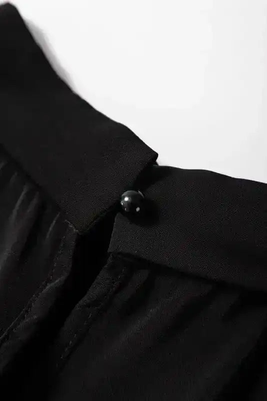 Blouses Lace Sleeves Blouse - Black