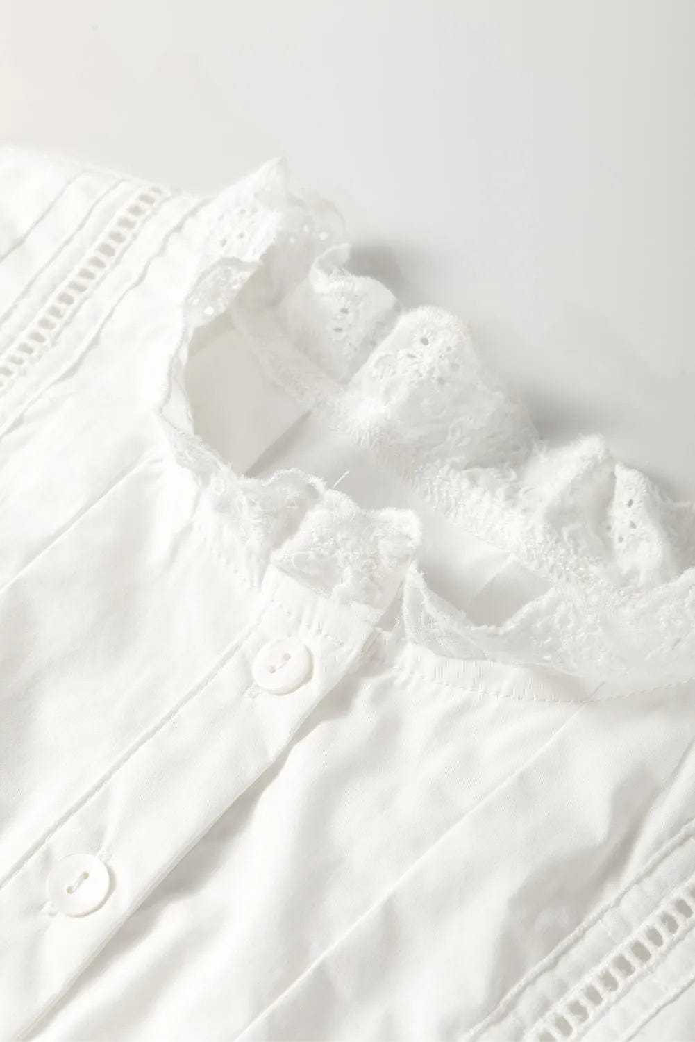 Blouses Lace Whisper Buttoned Blouse