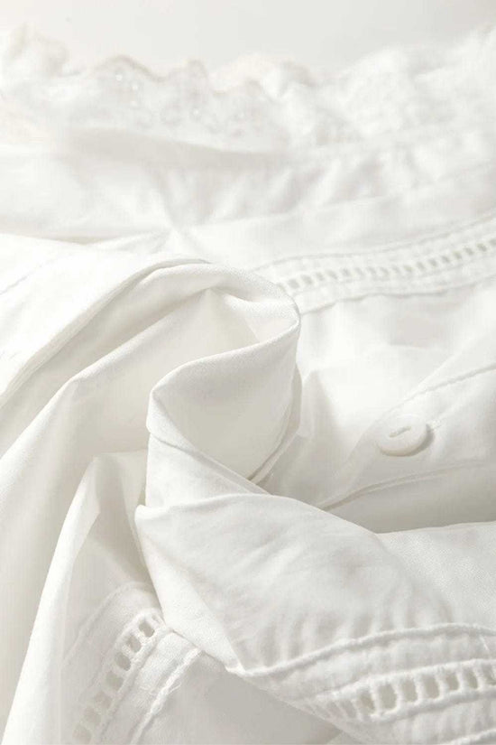 Blouses Lace Whisper Buttoned Blouse