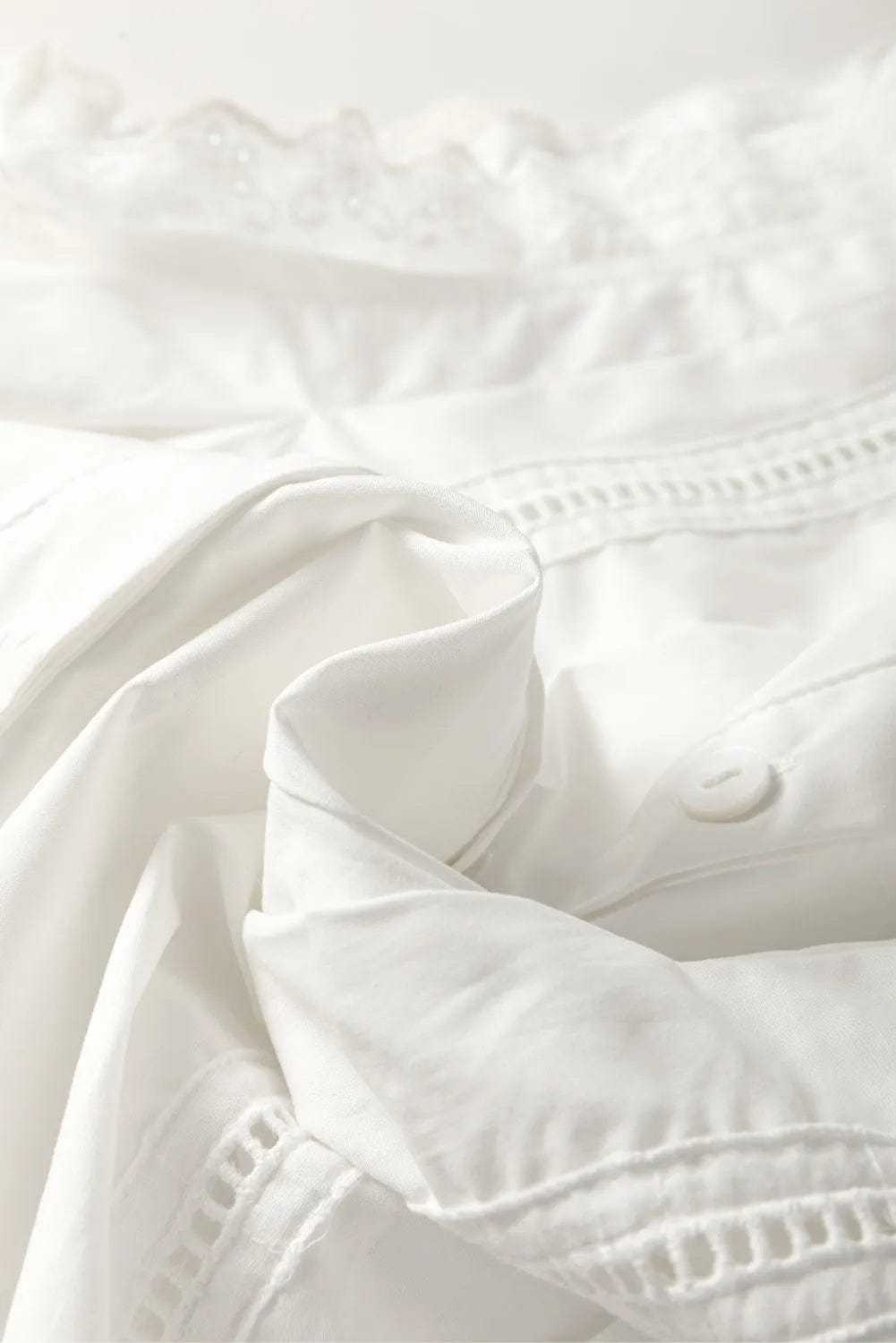 Blouses Lace Whisper Buttoned Blouse