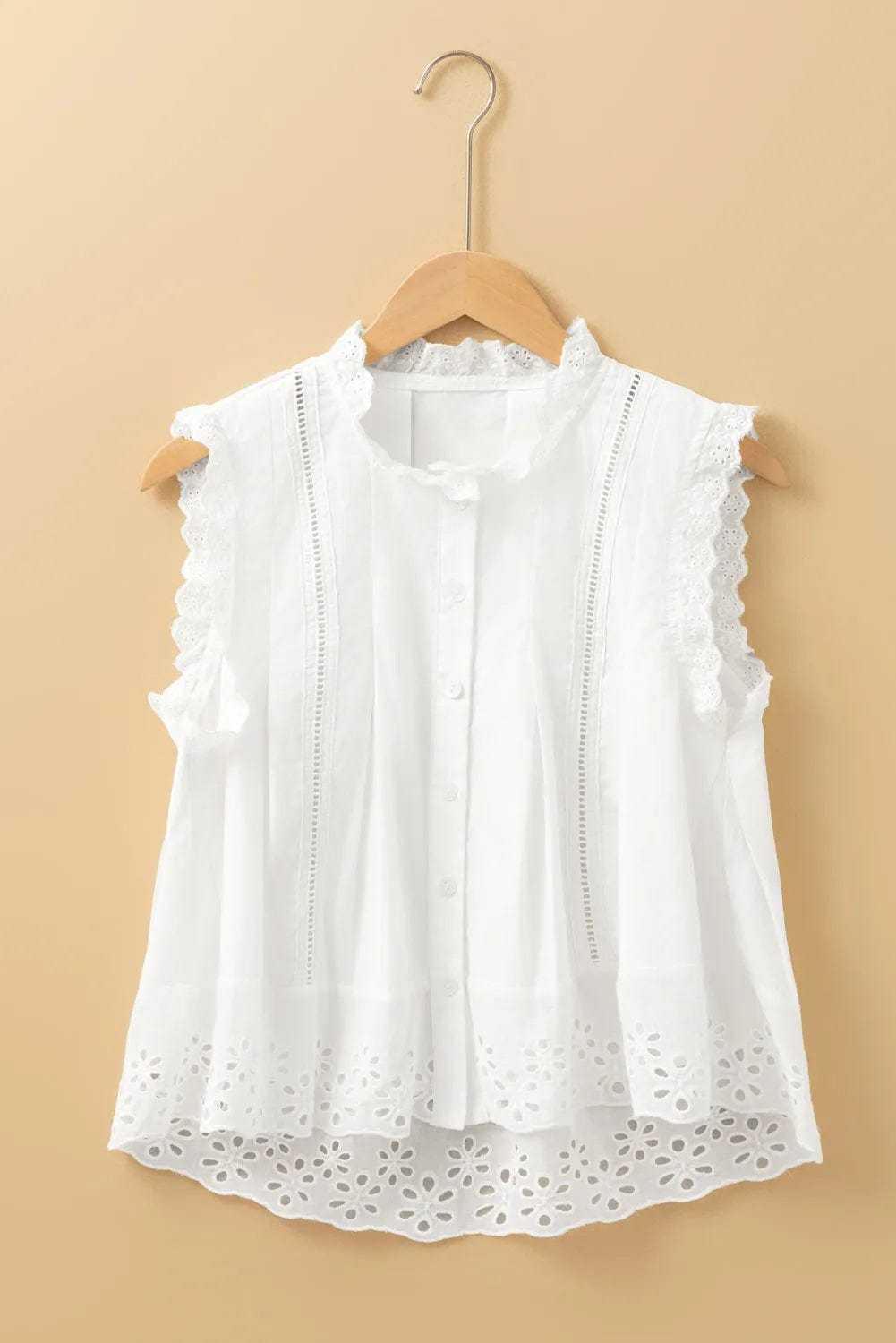 Blouses Lace Whisper Buttoned Blouse