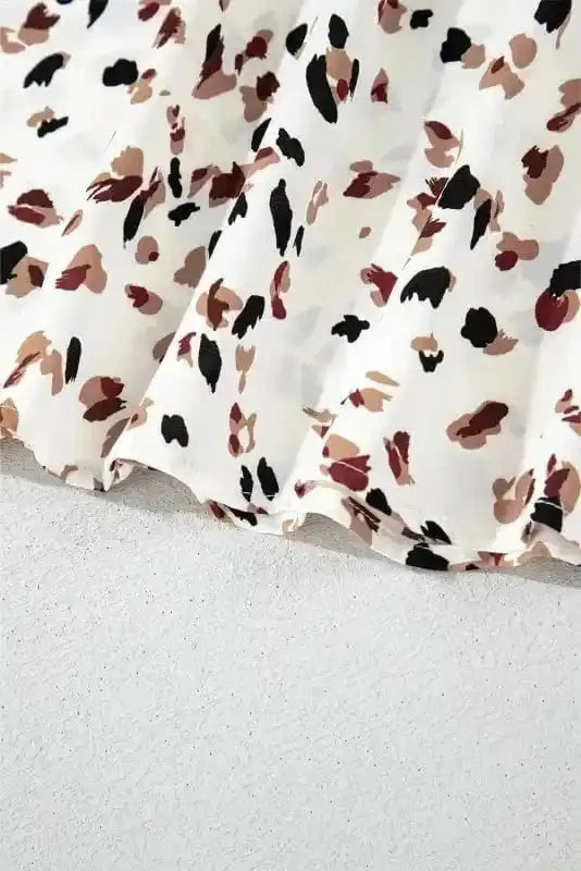 Blouses Leopard Luxe Pleated Blouse