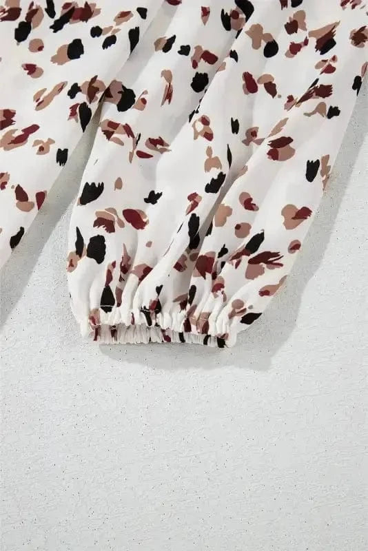 Blouses Leopard Luxe Pleated Blouse