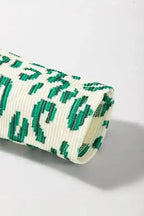 Blouses Leopard Print Mock Neck Puff Sleeve Top