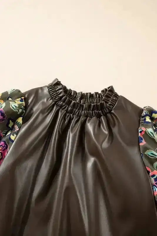 Blouses Lucky Bloom Leatherette Blouse