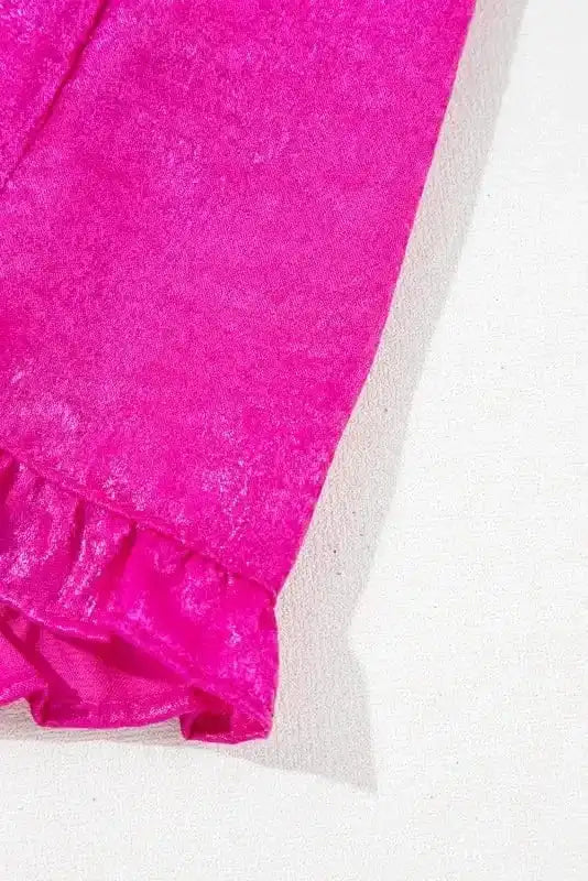 Blouses Metallic Frilled Babydoll Blouse