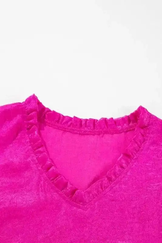 Blouses Metallic Frilled Babydoll Blouse