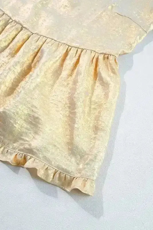 Blouses Metallic Velvet Babydoll Blouse