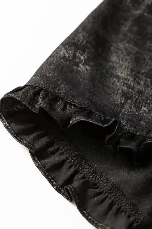 Blouses Metallic Velvet Babydoll Blouse