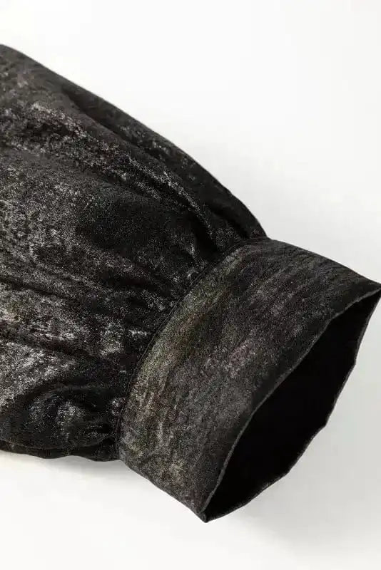 Blouses Metallic Velvet Babydoll Blouse