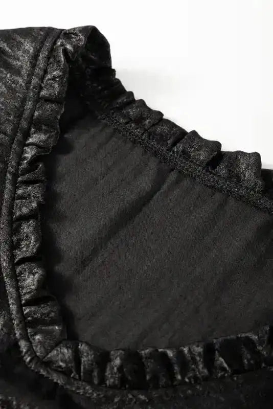 Blouses Metallic Velvet Babydoll Blouse