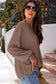 Blouses Modern Slouch Waffle Knit Blouse - Coffee