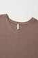 Blouses Modern Slouch Waffle Knit Blouse - Coffee