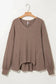 Blouses Modern Slouch Waffle Knit Blouse - Coffee