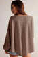 Blouses Modern Slouch Waffle Knit Blouse - Coffee